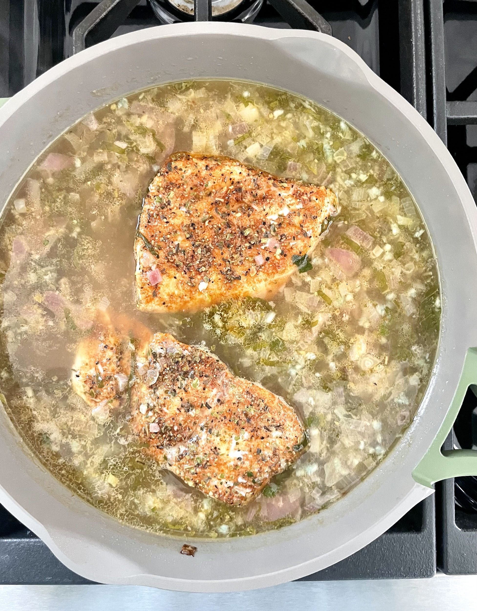 Mediterranean Poached Halibut » Djalali Cooks a Healthy Halibut Recipe