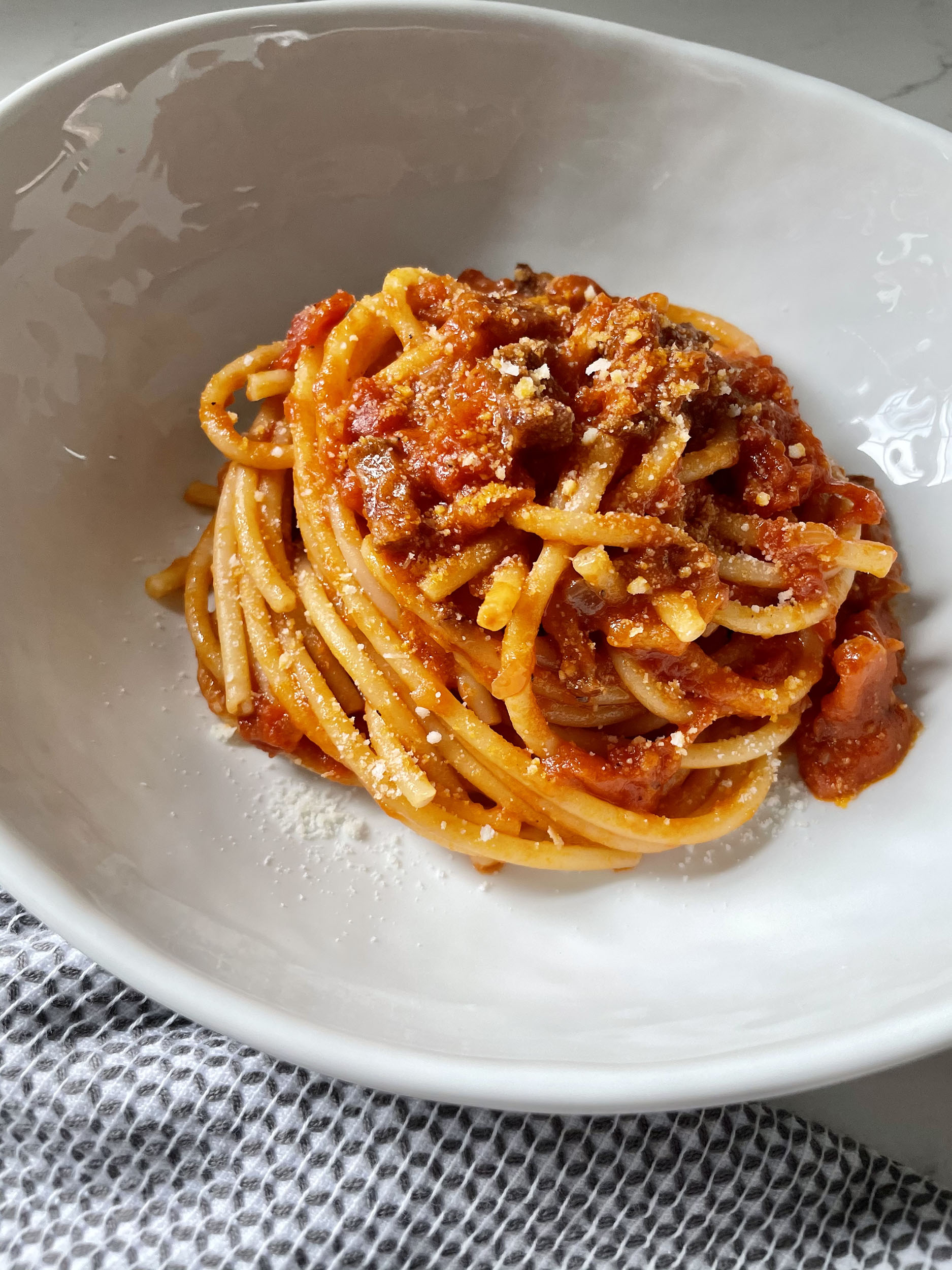 Bucatini all'Amatriciana » Djalali Cooks an Italian Pasta Sunday Supper