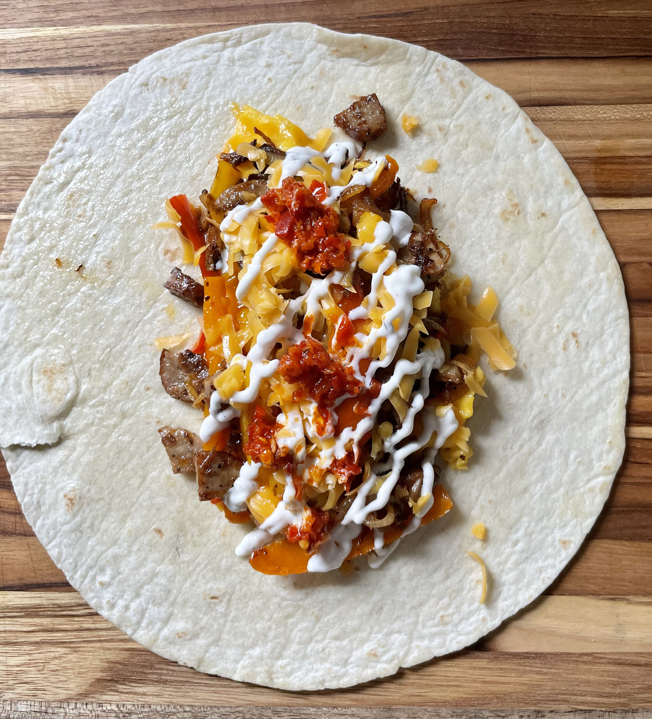 Clean Out the Fridge Breakfast Burrito » Djalali Cooks