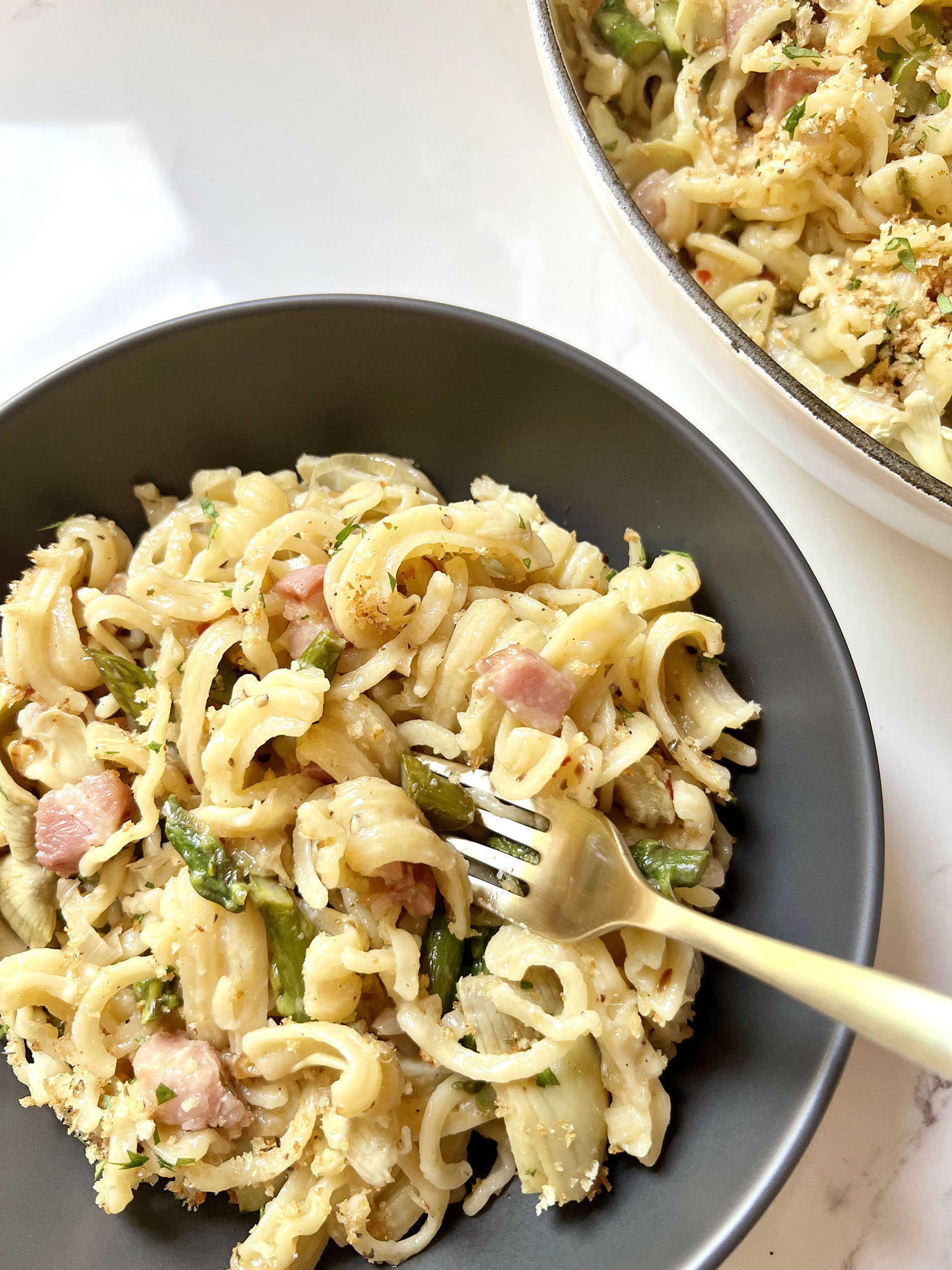 Orzo Salad with Asparagus, Artichoke Hearts and Feta