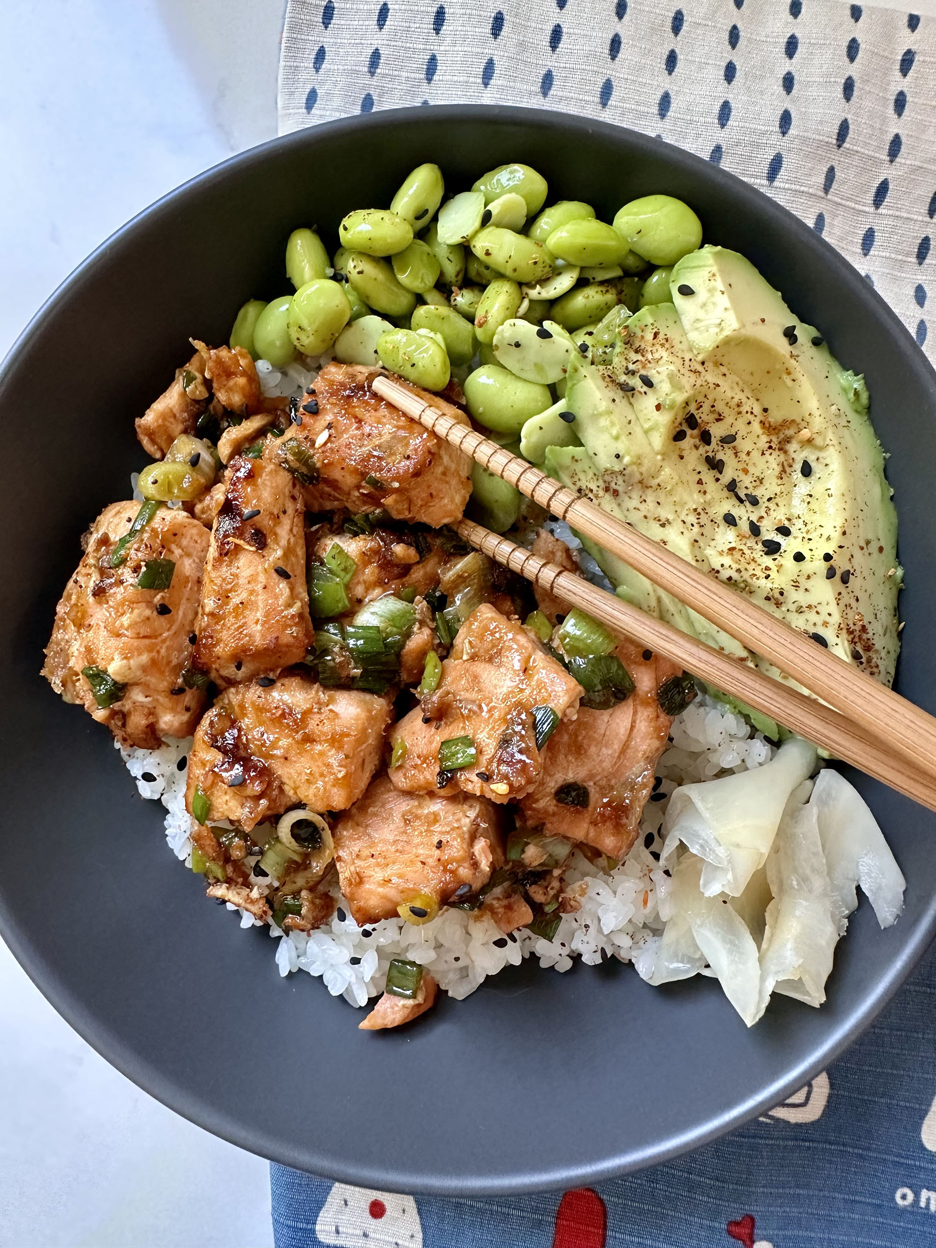 Teriyaki Salmon Rice Bowls » Djalali Cooks